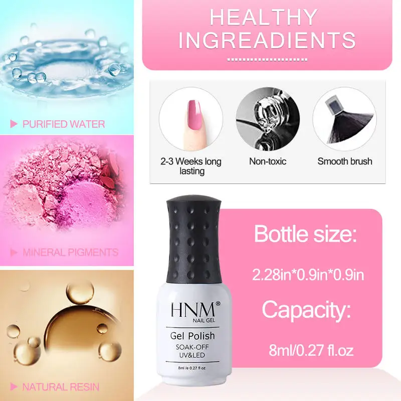 HNM 6 шт набор гель-лаков для ногтей лак Лаки Полимеризации Гель-светодиодный
