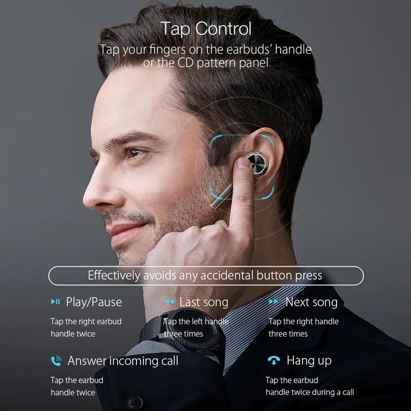 Беспроводные наушники BlitzWolf BW FYE6 TWS bluetooth 5 0 Графеновый цифровой дисплей сенсорное