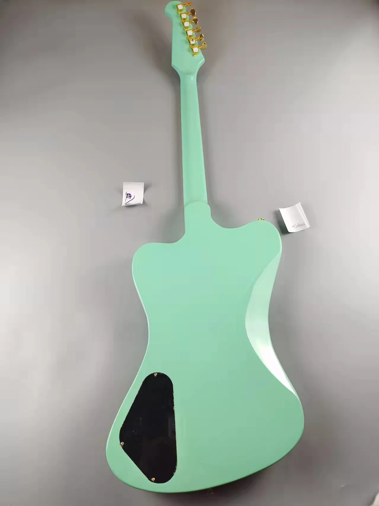 Электрическая гитара огненная светло-зеленая коричневая защитная пластина