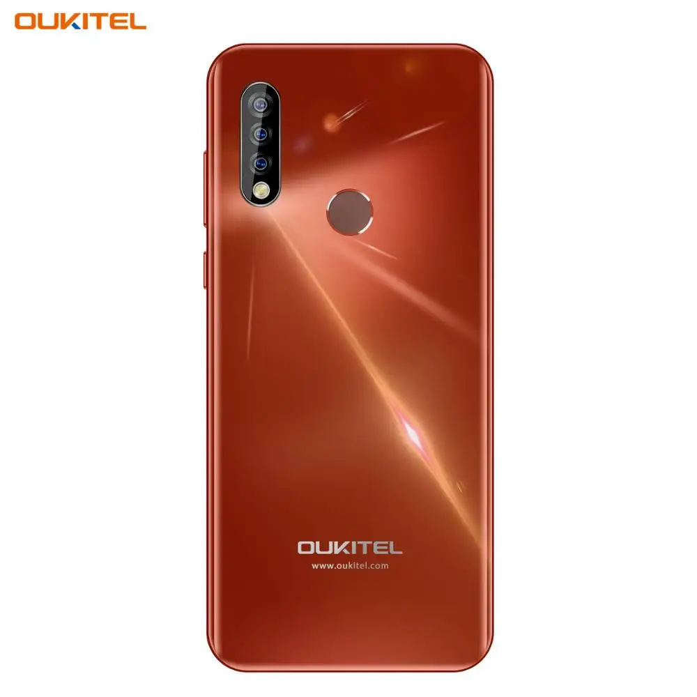 Red 4G мобильный телефон OUKITEL C17 Android 9,0 смартфон 6,35 ''распознавание лица отпечаток пальца Восьмиядерный 3 Гб 16 Гб 3900 мАч Тройная камера MT6763 - Цвет: Red