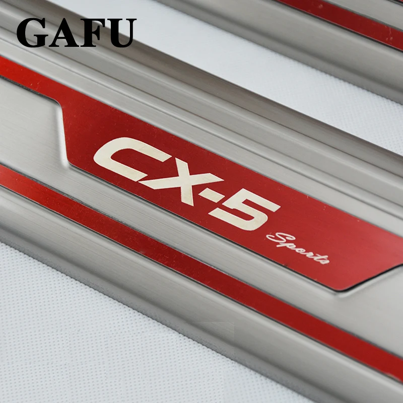 4 шт. защитная Накладка на порог двери для Mazda cx5 cx 5 2018 2019 2020|scuff plate|stainless steel scuff platesill