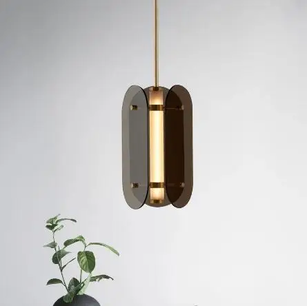 

Nordic luxury restaurant small chandelier designer creative bedroom bedside lamp personality single head bar glass lamp