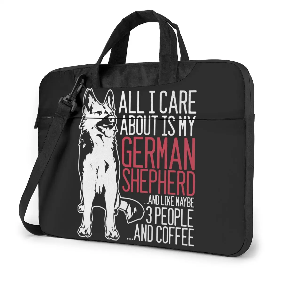 

German Shepherd Laptop Bag Case Cute Bicycle Computer Bag Clutch Waterproof Laptop Pouch