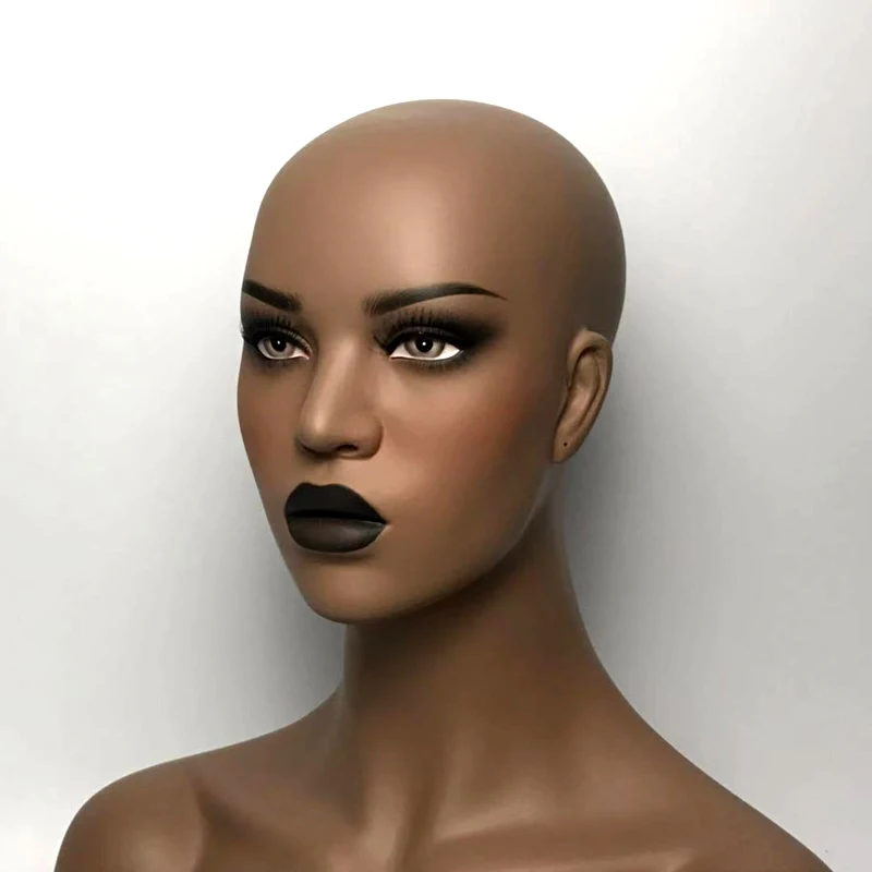 New 2020 High-end luxury Realistic Fiberglass Female Mannequin Head Display Wig Jewelry Hat Glasses Mold Stand Women Bust | Дом и сад