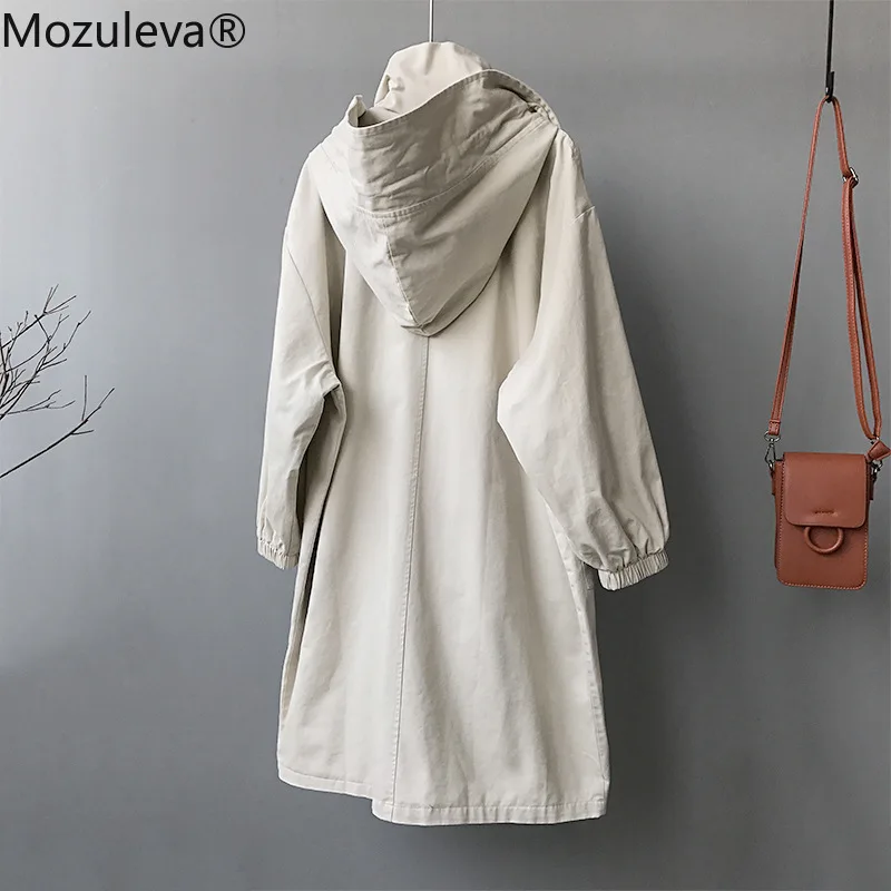 Женская ветровка средней длины с капюшоном в Корейском стиле | одежда