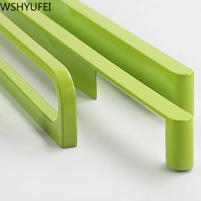 Зеленый из цинкового сплава дверные ручки для ящика шкафа Кухня Европейский