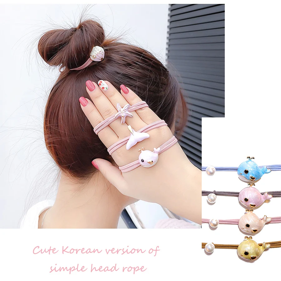 Girls Sweet Cute Elastic Hair Bands Princess Ponytail Holder Gum For Scrunchies Headband Rubber Band Kids Accessories | Украшения и