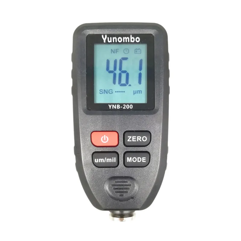 YNB-200 цифровой ЖК-дисплей толщиномер краски покрытие цифровой измеритель толщины краски автомобиля 0-1300um ширина измерительный тестер