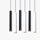 Цилиндрические светодиодные подвесные светильники с регулируемой яркостью, длинные трубчатые лампы для кухни, столовой, магазина, бара, декоративный шнур, Подвесная лампа, фоновые освещения