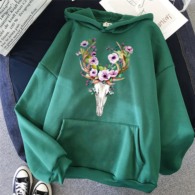 

2021 Autumn Women Thicken warm Fashion Hooded hoodies Ladies Sweatshirt Casual Outwear Coat Long sleeve Harajuku female Pullover