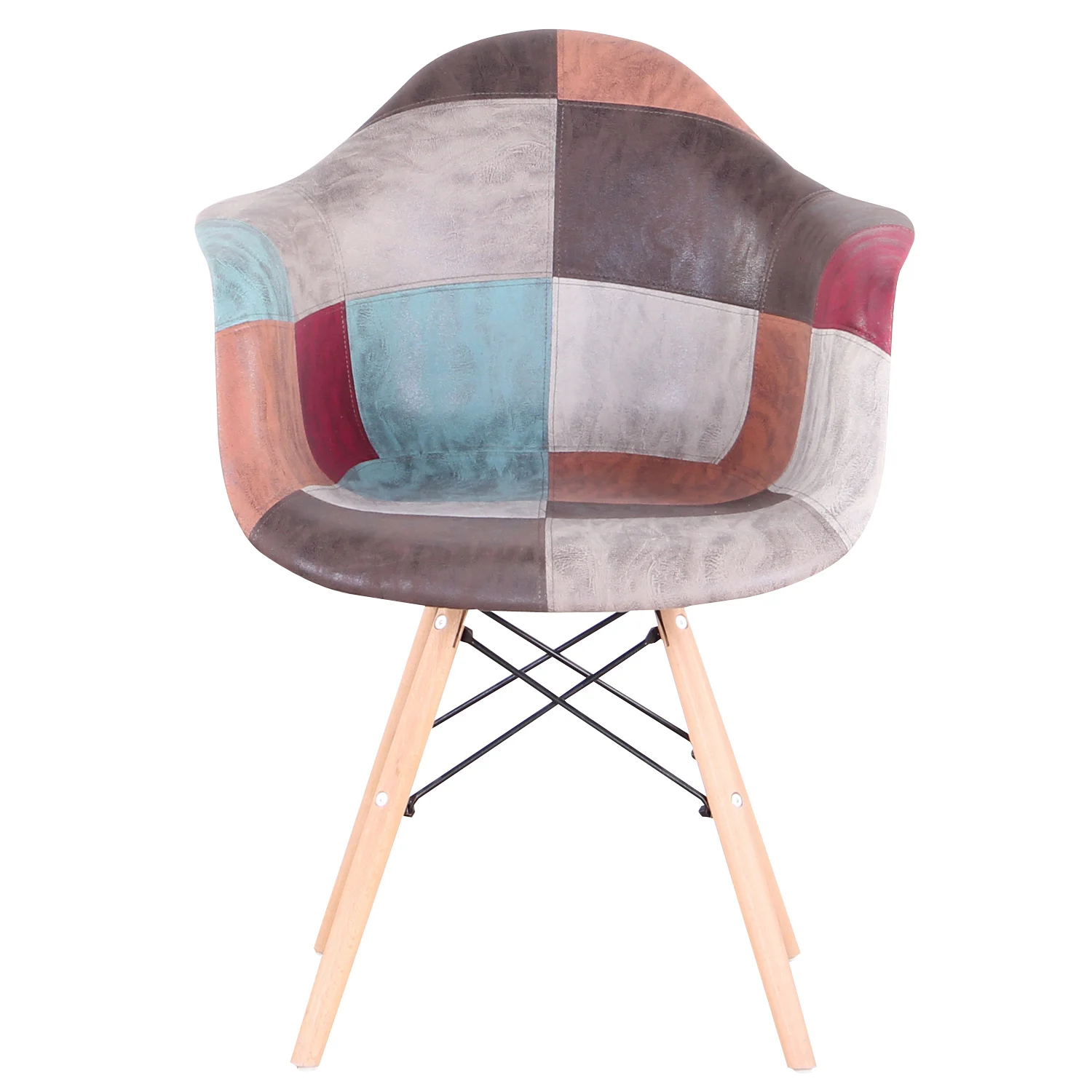 Набор из 2 средневековых стульев для обеда с красивым и прочным пэчворк-паттерном, северное кресло для гостиной и кухни.