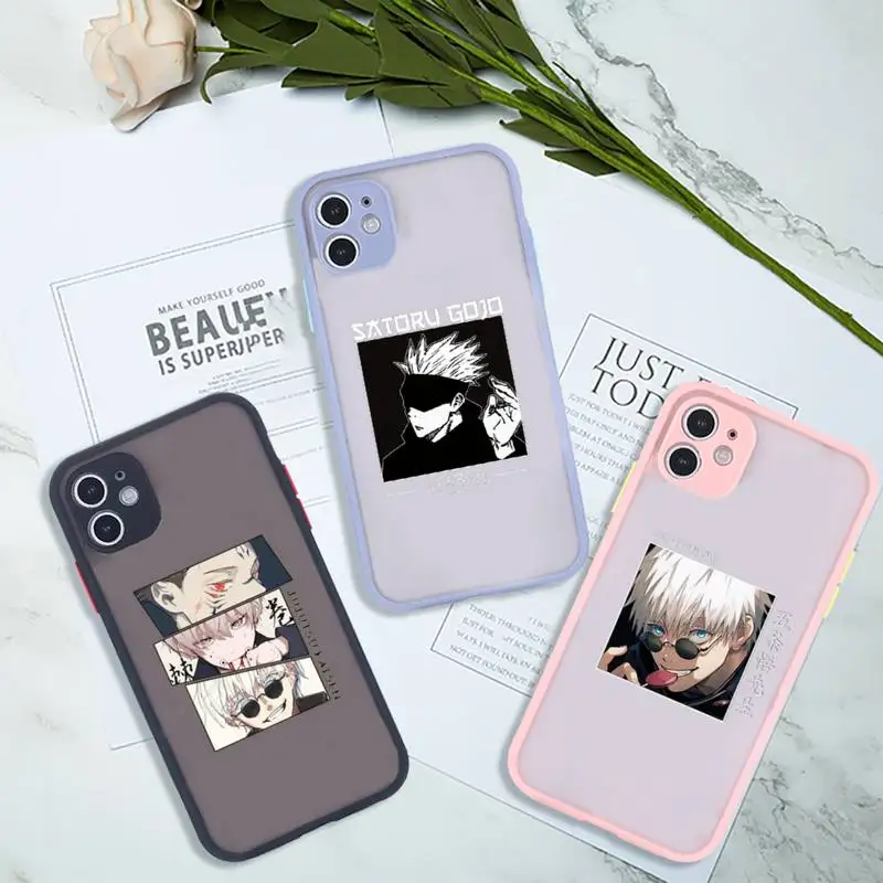 

Jujutsu Kaisen Japan anime Phone Case matte transparent For iphone 7 8 11 12 plus mini x xs xr pro max cover