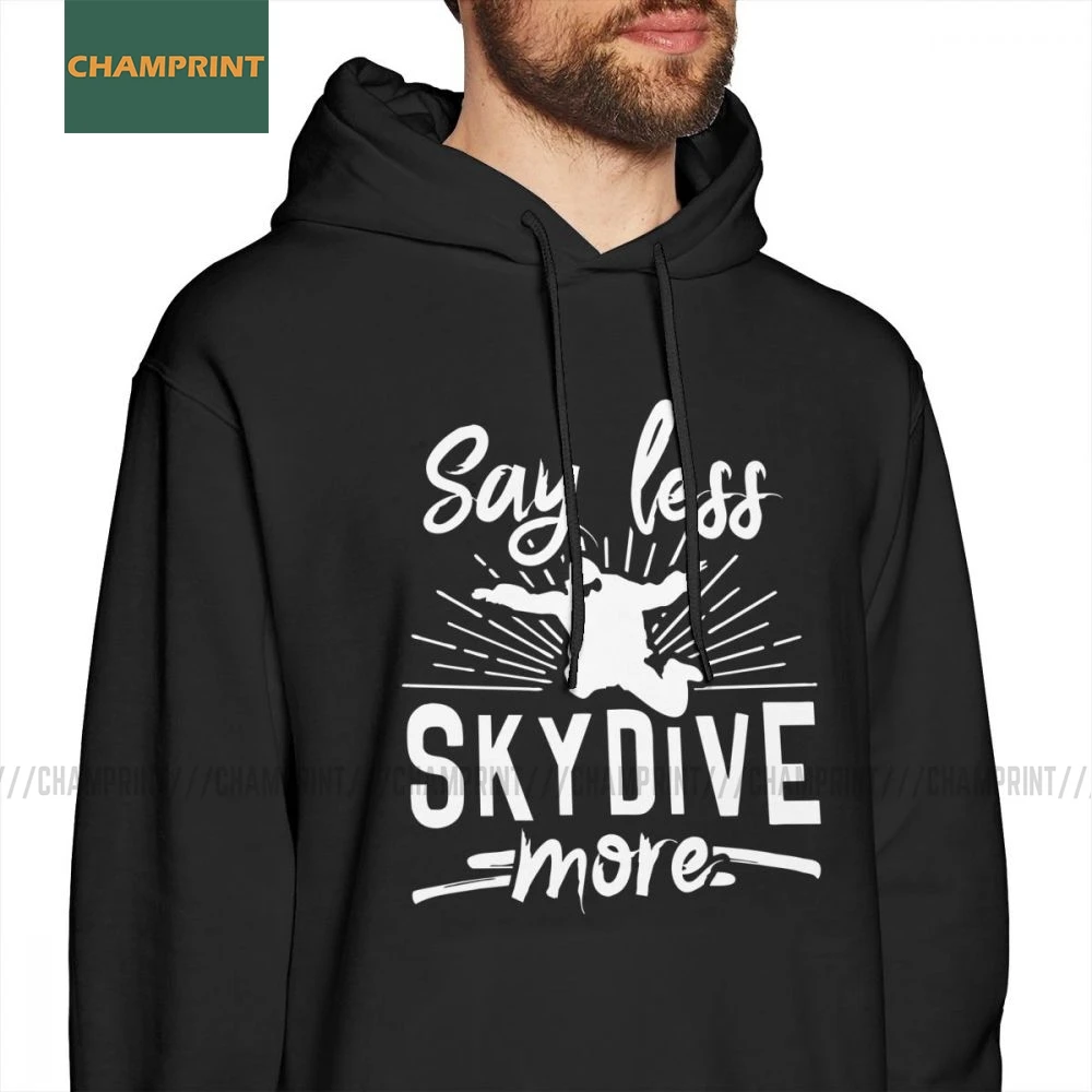 Толстовка с капюшоном Say Less для прыжков парашютом мужские винтажные топы из