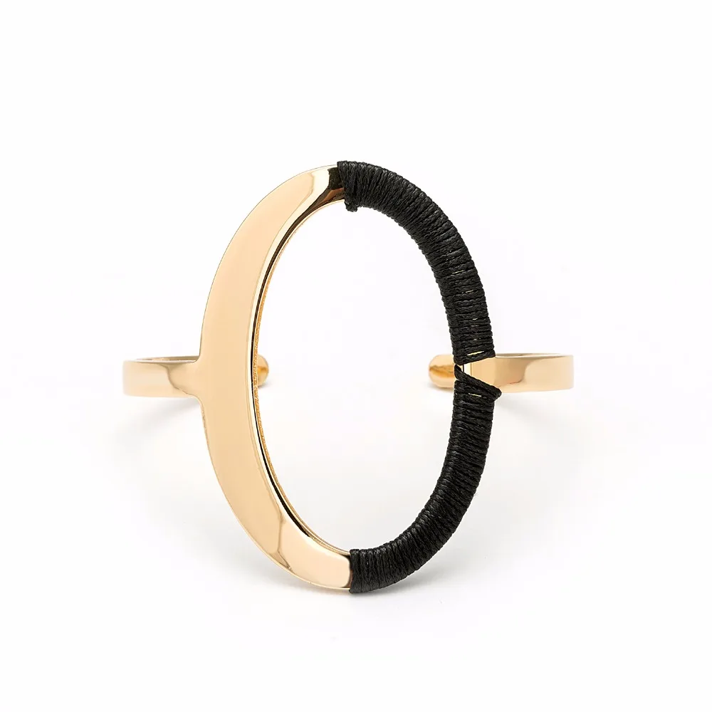 Металлические и черные браслеты с воском для женщин подарок регулируемая длина