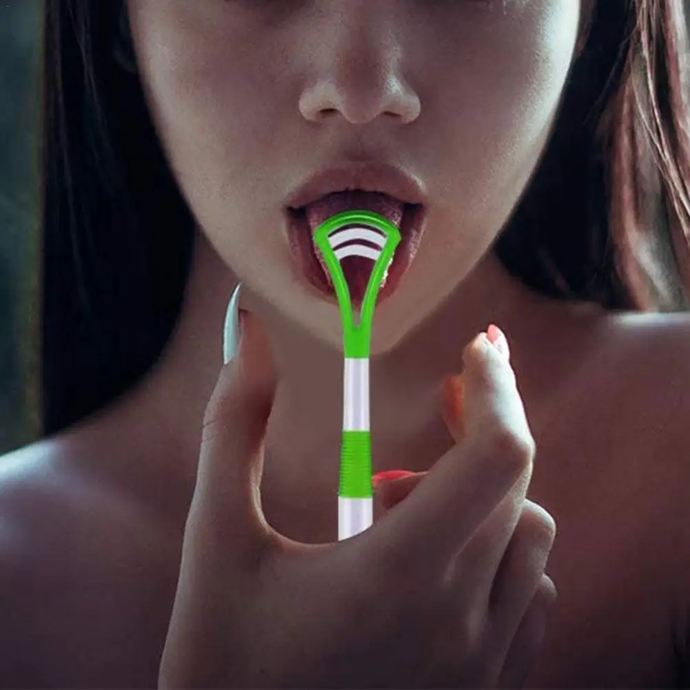

1PC New Silicone Tongue Scrap Brush Cleaning Scraper Care Grade Single Oral Tongue Brush Food S1K5