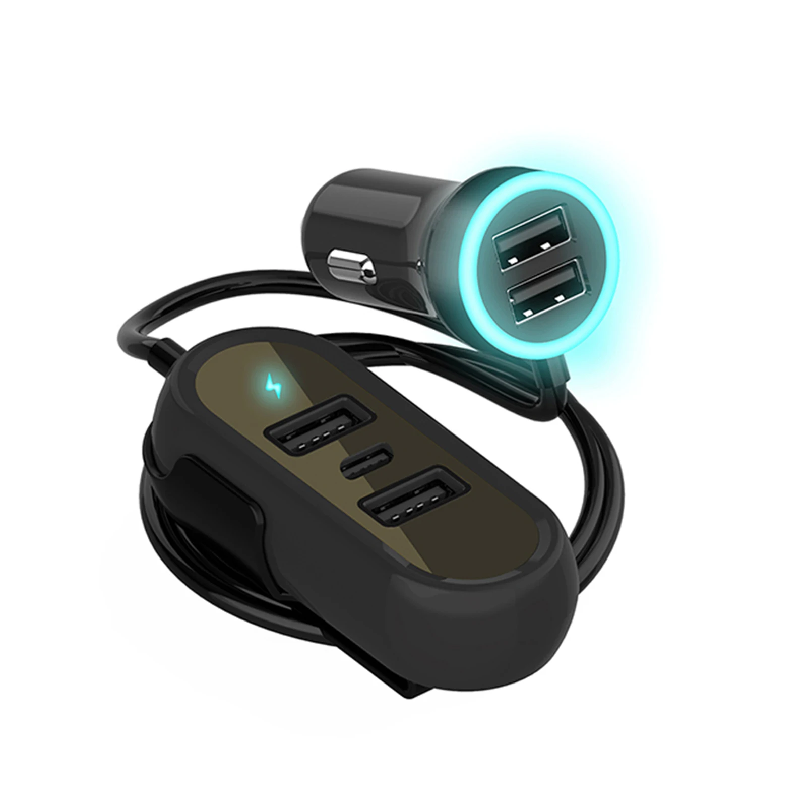 

PD18W QC3.0 5 USB Universal Car Charger Adapter Quick Charging for iPhone 12/12 Mini/12 Pro/12 Pro Max