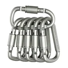 Туристический карабин 5 шт.лот, Туристическое оборудование для кемпинга, алюминиевый сплав, снаряжение для выживания, карабин для альпинизма