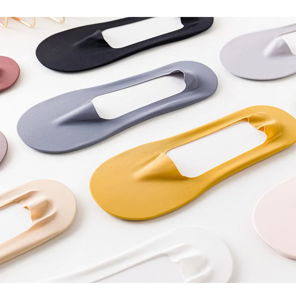 

Ice Silk Women's Socks Ladies Summer Thin Sock Slippers Silicone Antiskid Ice Silk Socks Seamless Invisible Women Boat Socks