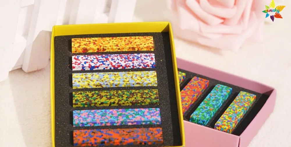 6 шт. новые магические цветные карандаш блок пастельных оттенков с камуфляжной