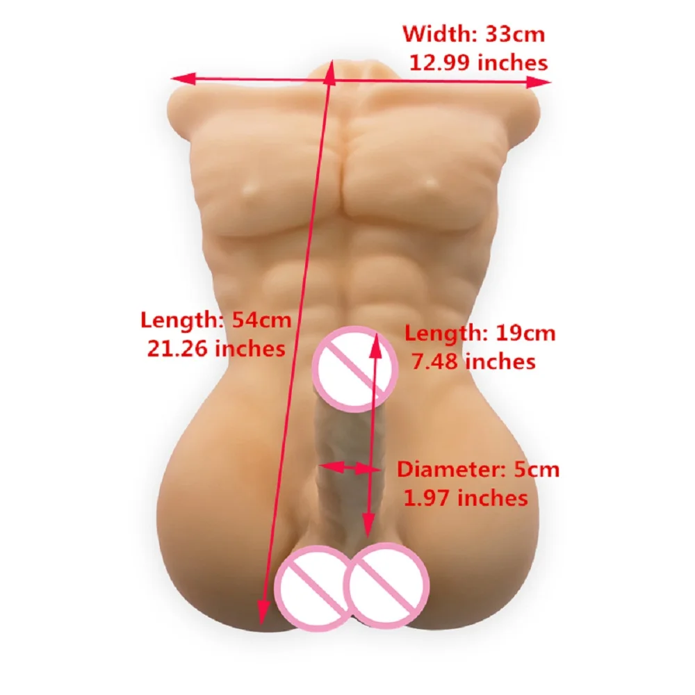 Реалистичная силиконовая Мужская Черная 3D туловище длинный пенис половина тела
