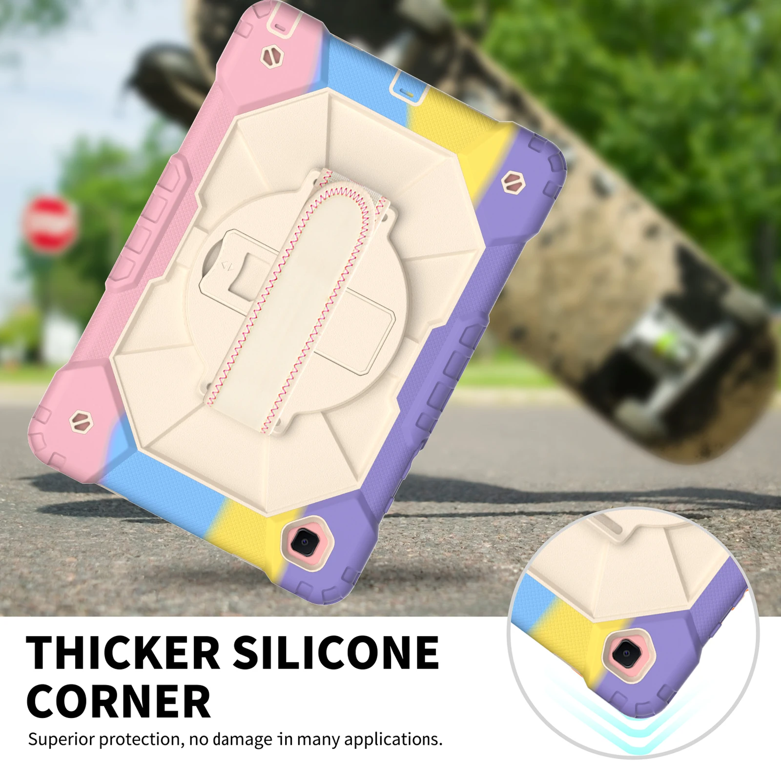 case for samsung galaxy tab a7 2020 10 4 t500 t505 t507 sm t500 sm t505 tablet cover 360 rotation hand kickstand silicone case free global shipping