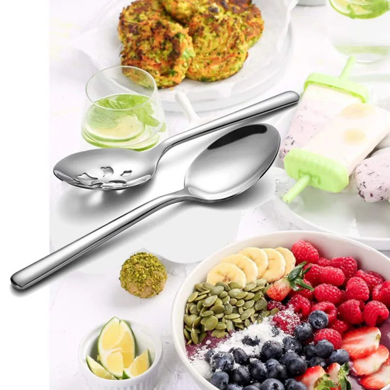 Сервировочная ложка из нержавеющей стали шлицевой скиммер Conlander долговечное