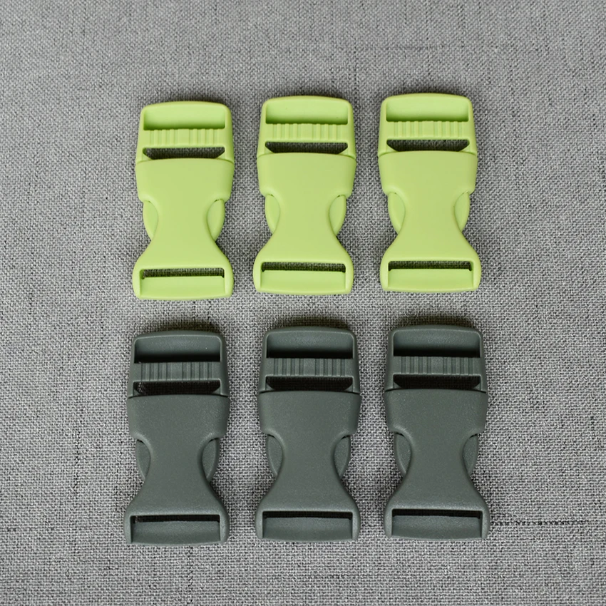 

50 Pcs/Lot 25mm Green Plastic Release Buckle Strap For Bag Dog Collar Necklace Bracelet Paracord Sewing Accessory