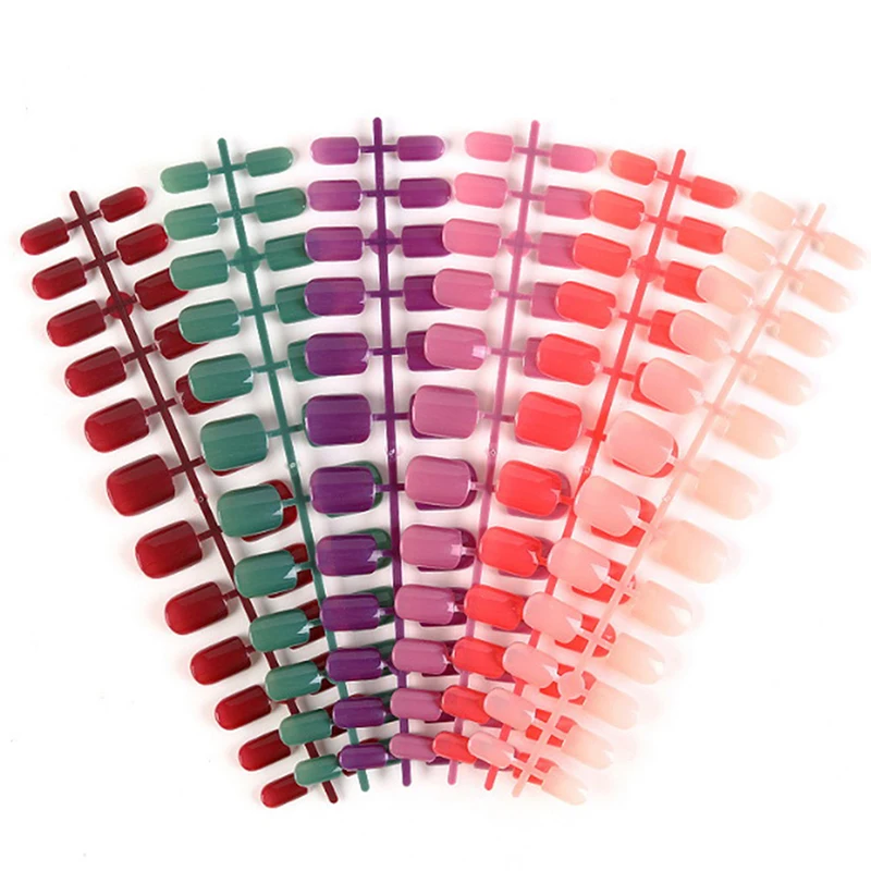 

24 шт/лист Многоразовые полное покрытие накладные ногти искусственные советы для украшенный дизайн Пресс на рисунки на ногтях поддельные ра...