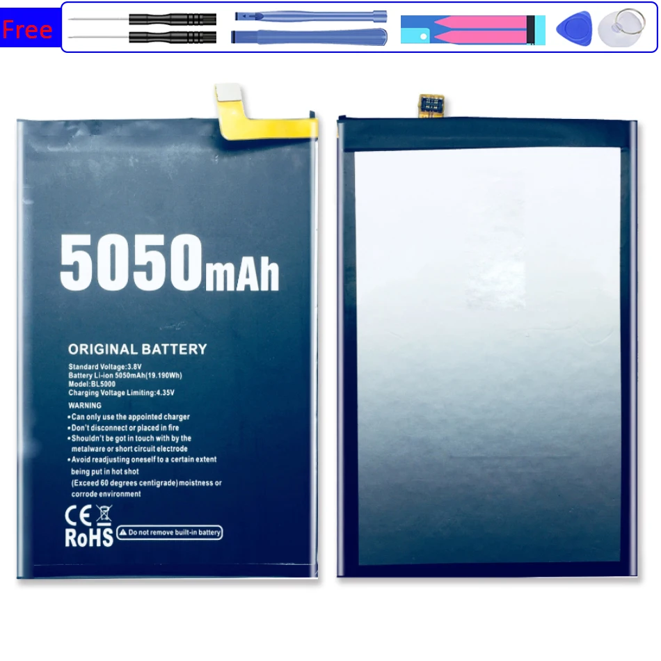 

Аккумулятор 5050 мА · ч Для DOOGEE BL5000, запасная батарея для мобильного телефона + бесплатный инструмент