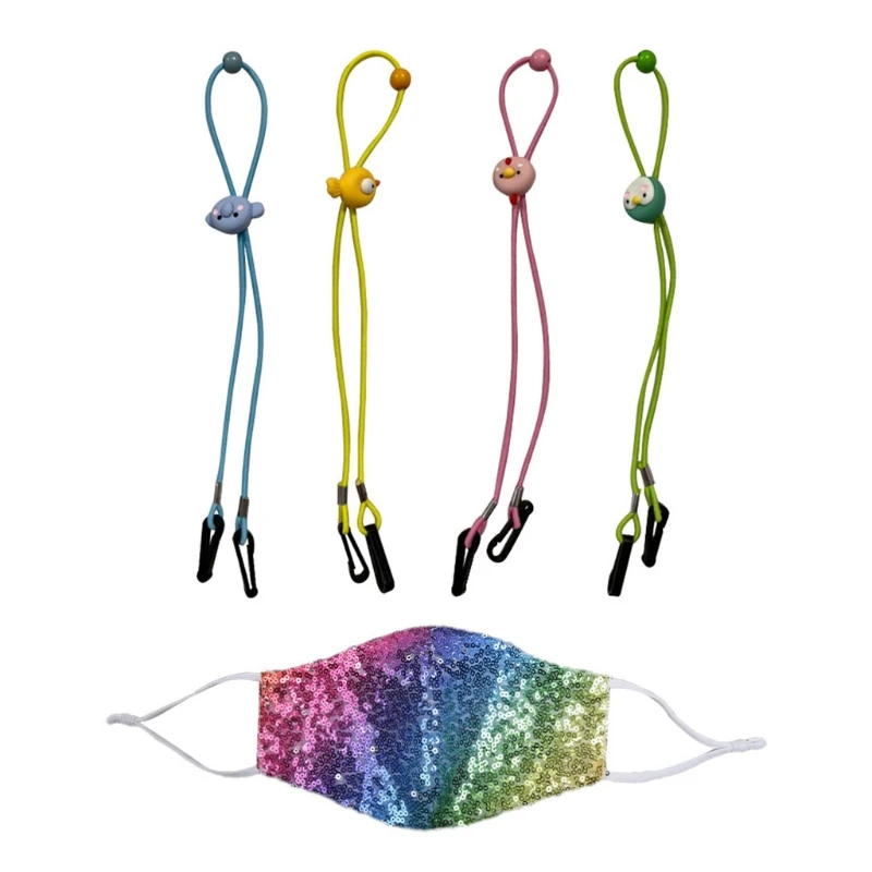 

Adjustable Face Mask Lanyard Holder Mouth Cover Extension Cartoon Neck Strap