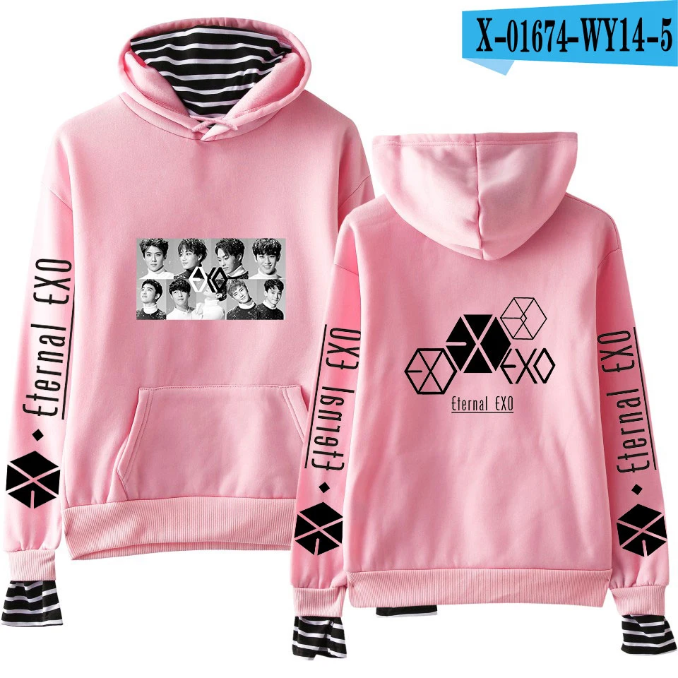 Темно-зеленый EXO PLANET#5 толстовки KPOP хлопковые водолазки негабаритный свитер с капюшоном для женщин EXO PLANET#5 толстовки moletom плюс размер - Цвет: Темно-зеленый