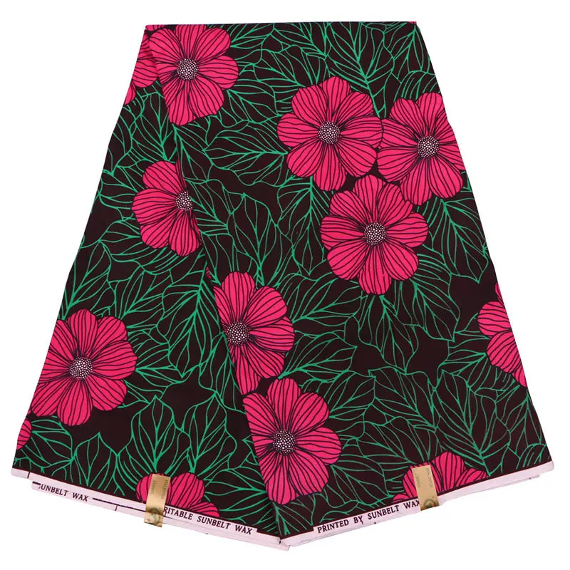 

African Ankara Polyester Wax Printed Fabric Binta Real Wax High Quality 6 Yards 2020 African Party Dress Fabric