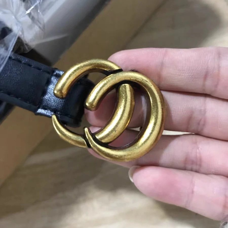 Кожаные модные ретро ремни из сплава с пряжкой Роскошные качественные джинсы