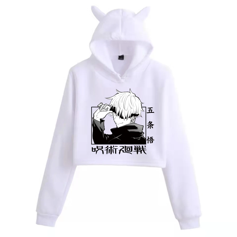 

Anime Jujutsu Kaisen Hoodie Fashion Pullovers Tops Cute Loose Woman Sweatshirt