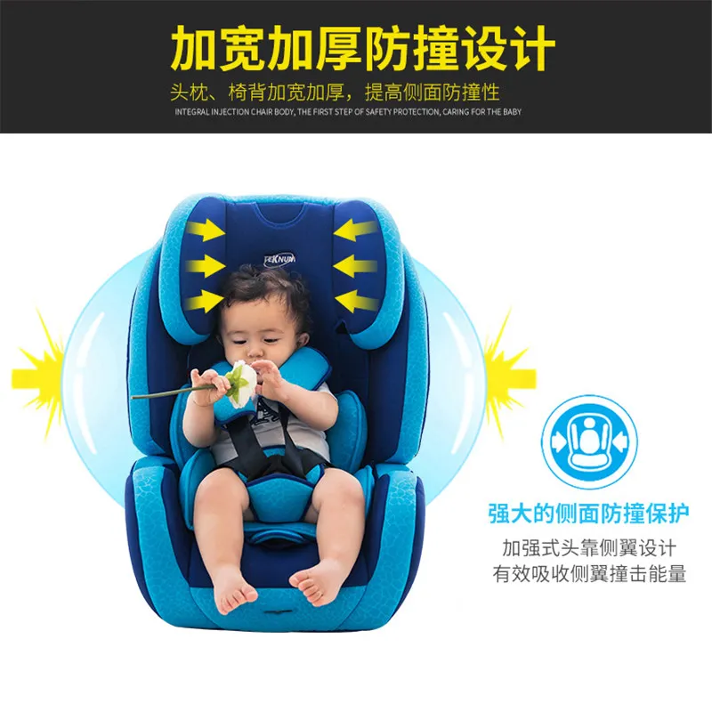 Teknum детское безопасное сиденье isofix9-12 месячного ребенка от 0 до 4 лет, простое и портативное, чтобы лежать
