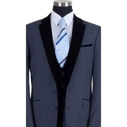 Latest Coat Pant Design Grey Charcoal Groom Tuxedos Groomsmen Dresses Best Man Mens Wedding Men Suits(Jacket+Pants+vest+Tie) | Мужская