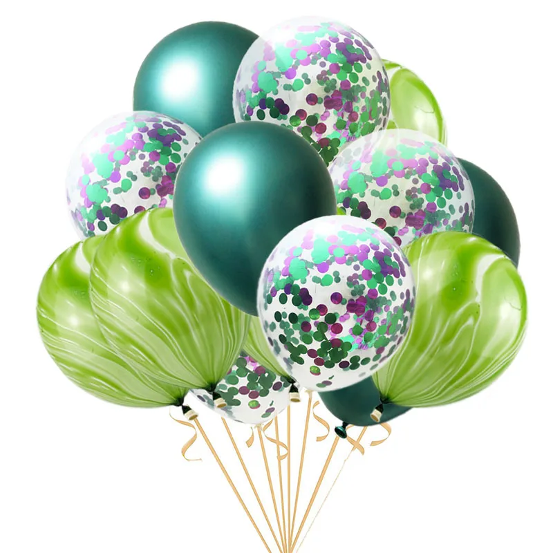 15 шт. черные и золотые воздушные шары с днем рождения металлические для детей