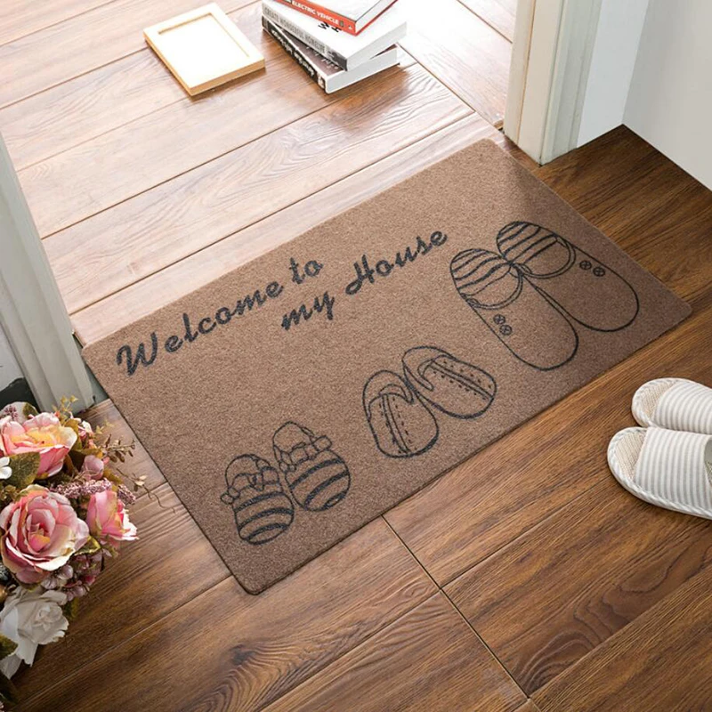 

Welcome Floor Mat Entrance Doormat Kitchen Carpet Printed Door Mat Tapete Water Absorption Mat Carpet Bath Mat Non-Slip Mat Rug