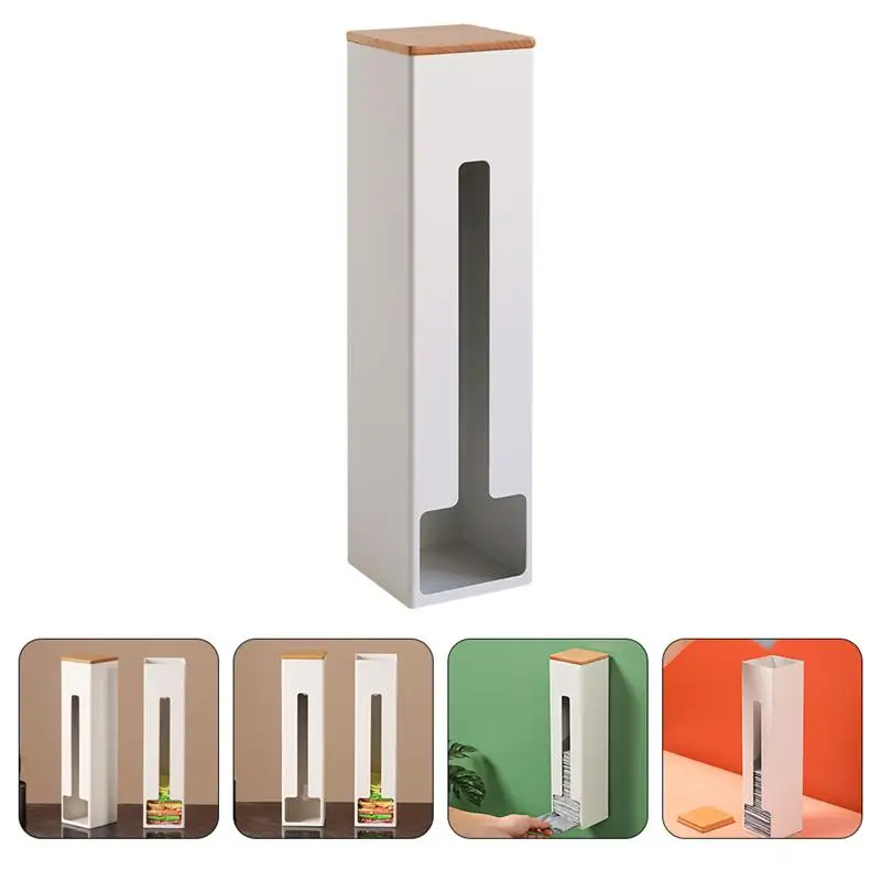 

1Pc Plastic Bags Storage Box with Lid Kitchen Storage Rack Kitchen Accessory Home Supply for Home Kitchen