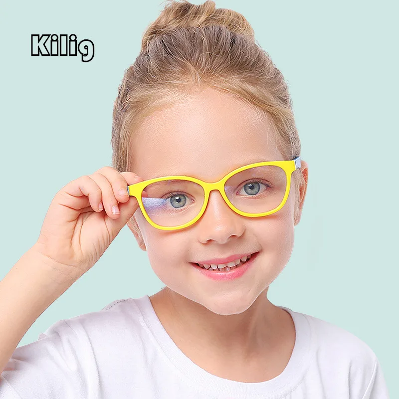 Новые квадратные очки с голубым светом детские оптические прозрачные