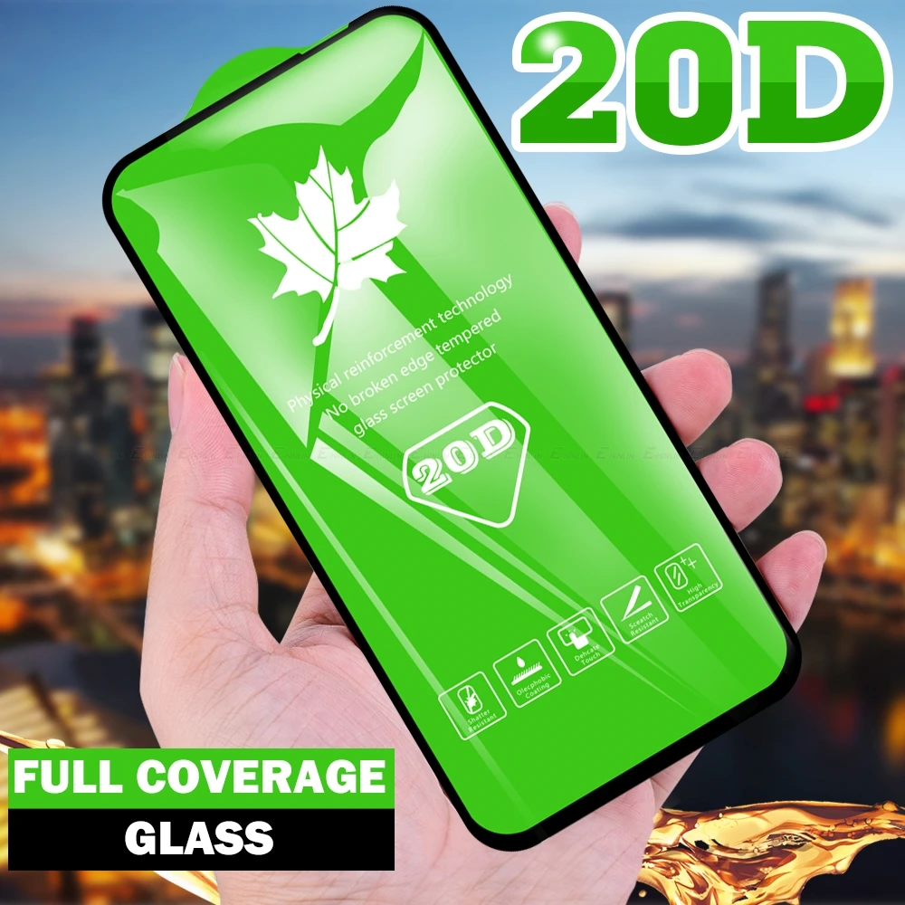 

20D Tempered Glass Screen For OPPO A54 A53s A55 A74 A31 A93s A33 A35 A52 A53 A72 A73 5G A91 A92 A92s A93 A94 A95 Full Cover Film