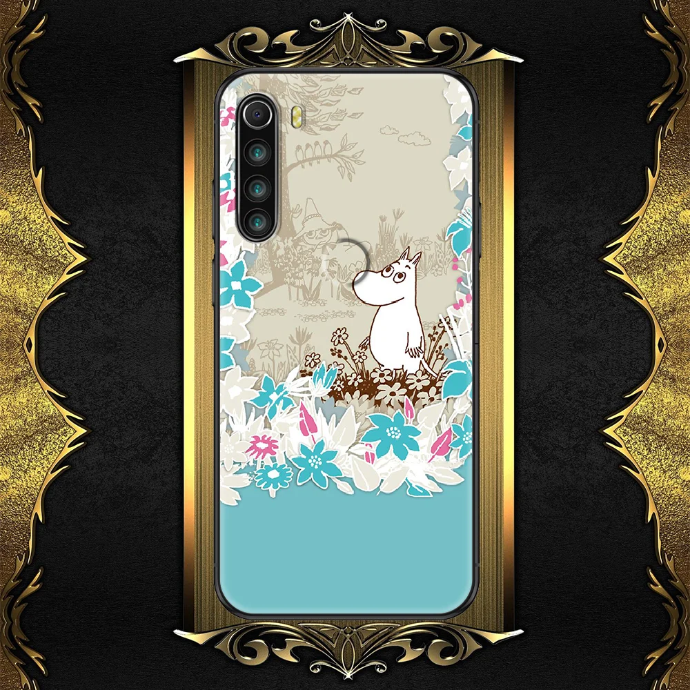 

Cartoon moomines Phone case For Xiaomi Redmi Note 7 7A 8 8T 9 9A 9S 10 K30 Pro Ultra black painting waterproof silicone funda