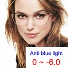 Модные оптические очки для близорукости 2021, женские роскошные брендовые металлические очки кошачий глаз, очки для компьютера с защитой от сисветильник минус-2 -3 -6
