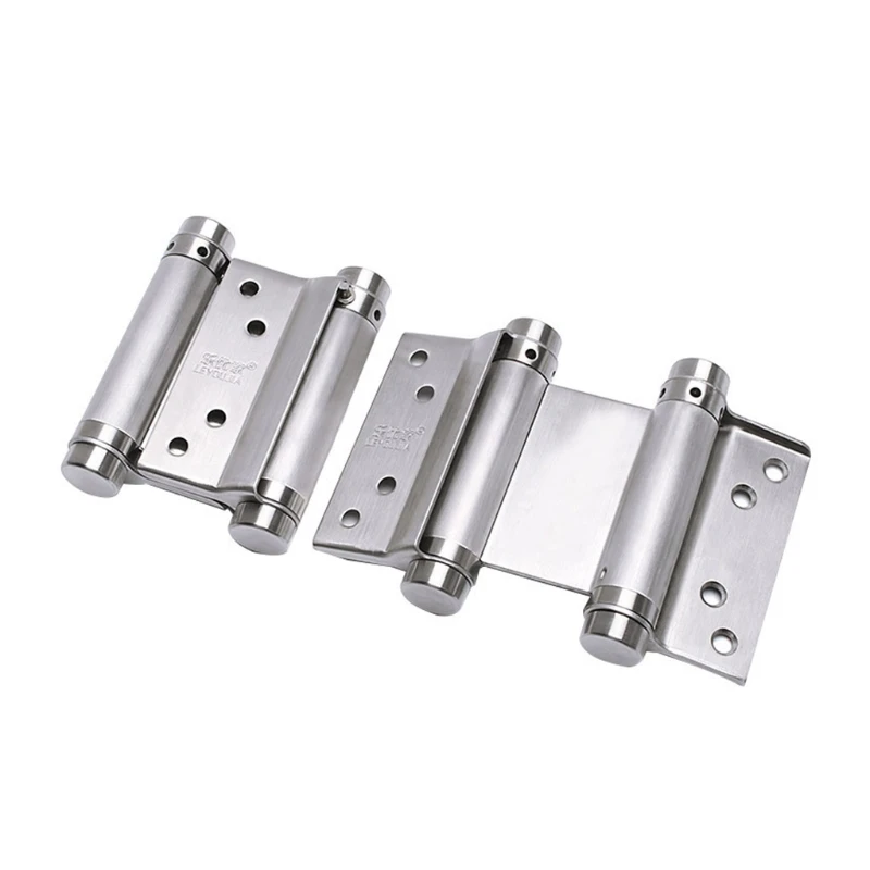 P15D Double Open Spring 4 Inch Hinge Stainless Steel Two-way Free Door Hinge for Cowboy Bar Counter Door Fence Use Supplies