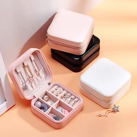 earring ring jewelry display storage box jars earring ring case organizer flannel tray holder gift for girls women 2021 new
