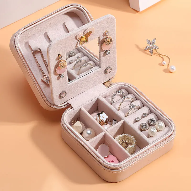 

Dustproof Jewelry Box Portable Earrings Earrings Necklaces Travel Jewelry Hand Jewelry Earrings Bracelet Storage Box