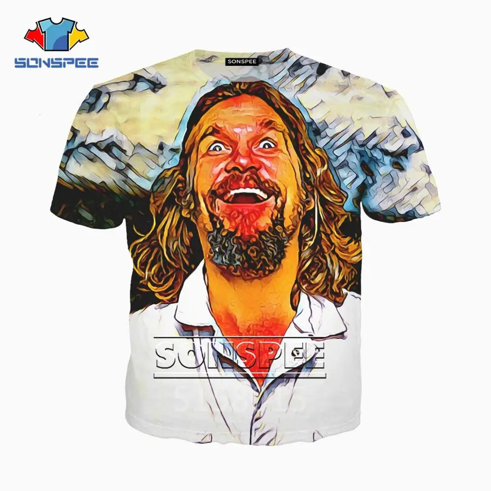 1 SONSPEE The Big Lebowski Harajuku 3D печатных мужчин и женщин одежда Хип Хоп футболка унисекс короткий рукав Уличная пуловер XK117c - Цвет: 1