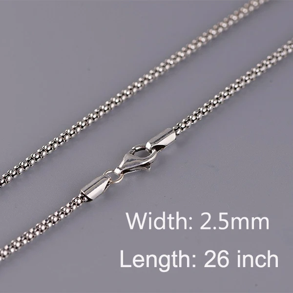 2.5mm 26inch BALMORA классический базовый стерлингового серебра 925 простая застежка Регулируемая Цепочка-ожерелье для женщин и мужчин пара ювелирных изделий - Окраска металла: 2.5mm 26inch