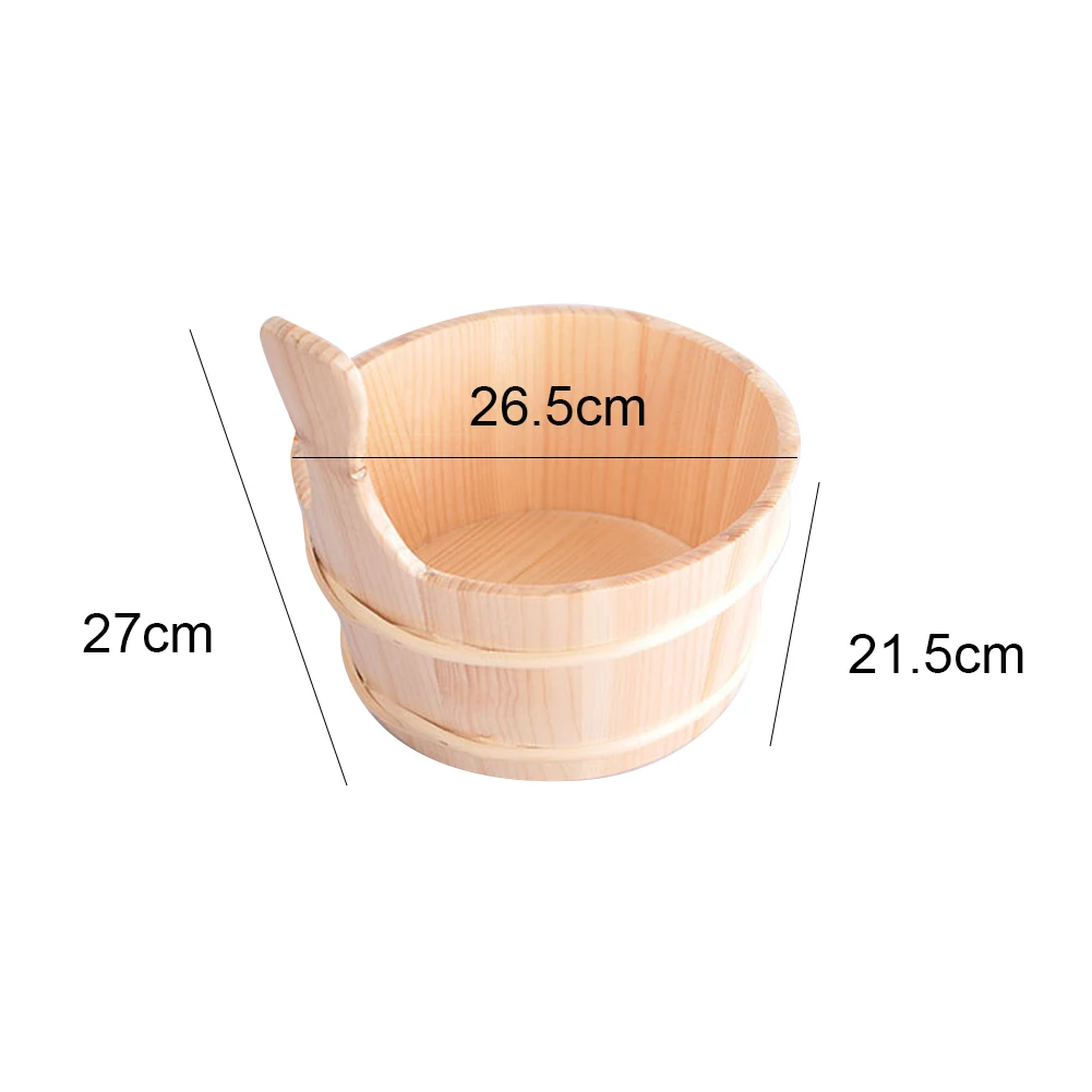 

4L Sauna Wooden Bucket And Ladle Kit Steaming Bathroom Equipment Accessories Sauna Room Supplies