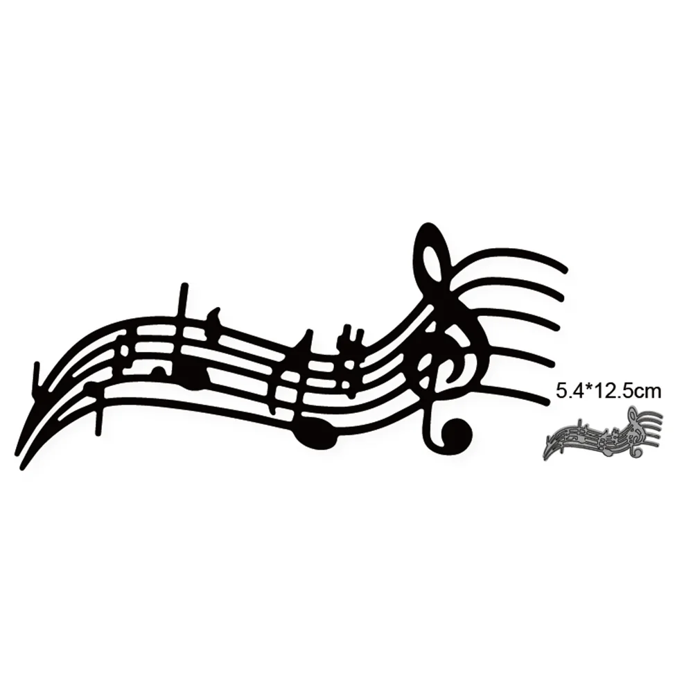 

2021 New Cutting dies Music Notes metal cutting dies cut die mold Scrapbook paper craft knife mould blade punch stencils dies